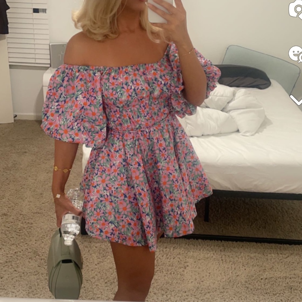 Altered state floral puffy dress